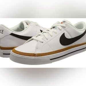 Nike Court Legacy DA5380-102 Sz 4Y (W 5.5) White/Desert Ochre/Black Shoes